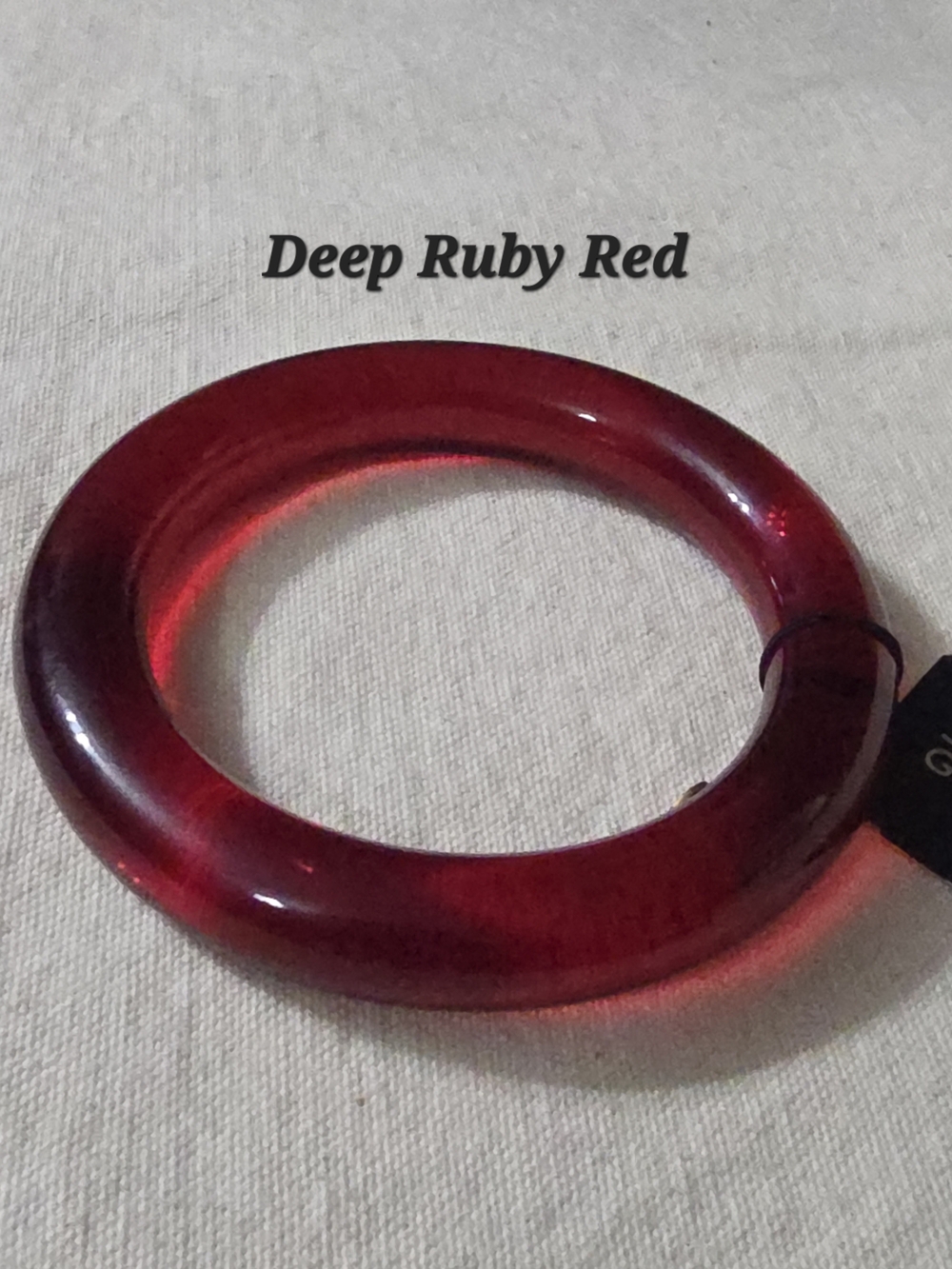 NWT Vintage Bijoux Givenchy "Deep Ruby Red" Lucite Bangle Bracelet – SIGNED
